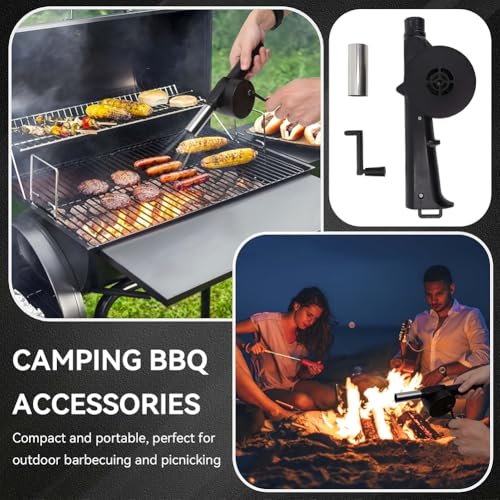 Fireplace Bellows Hand Crank Air Blower Portable Manual Bellow for Outdoor Barbecue Grill Stove Picnic Hiking Camping Camp...