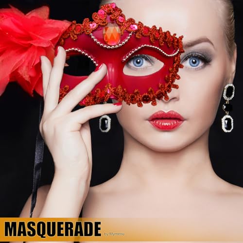 MYMENU Masquerade Mask for Women Venetian Masks for Halloween Costume Cosplay Party Prom Ball