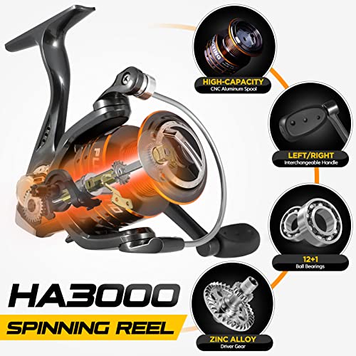 PLUSINNO Fishing Rod and Reel Combos Carbon Fiber Telescopic Fishing Pole with Reel Combo Sea Saltwater Freshwater Kit Fis...