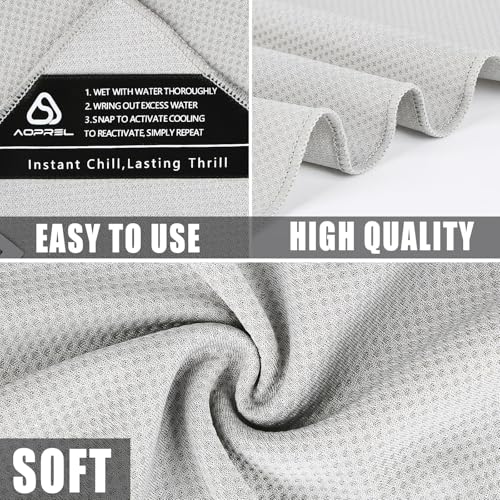 AOPREL Cooling Hoodie Towel Magnetic Lock Towels for Neck and Face UV Protection, Moisture-Wicking for Camping Gym and Yoga