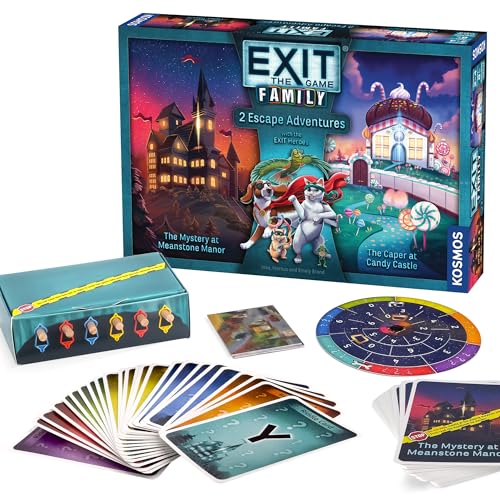 EXIT: The Game - Family - 2 Escape Adventures, at-Home Escape Room, Co-Operative Game, Family Activity, Brainteasers, 2-4 Players