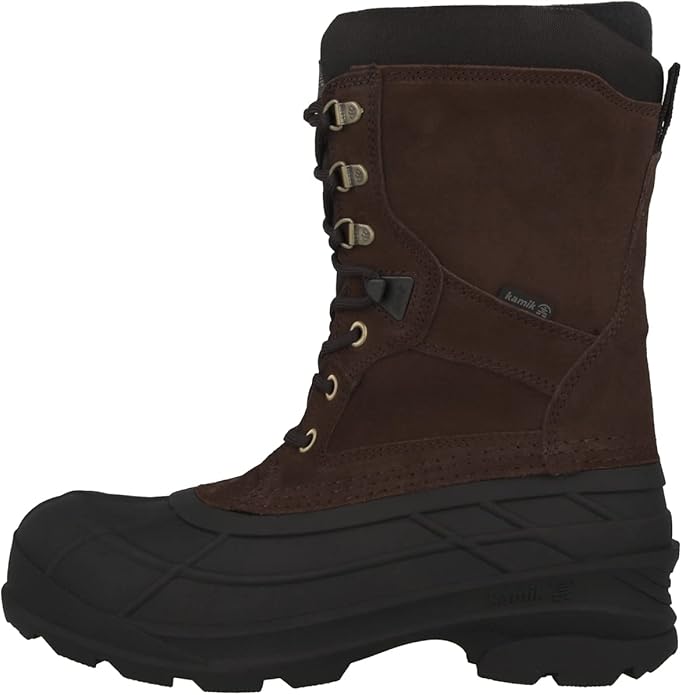 Kamik Nation Plus Snow Boot - Waterproof Boots for Men - 8mm Liner - Traction Outsole & Winter Shoes - Insulated Work Boot...