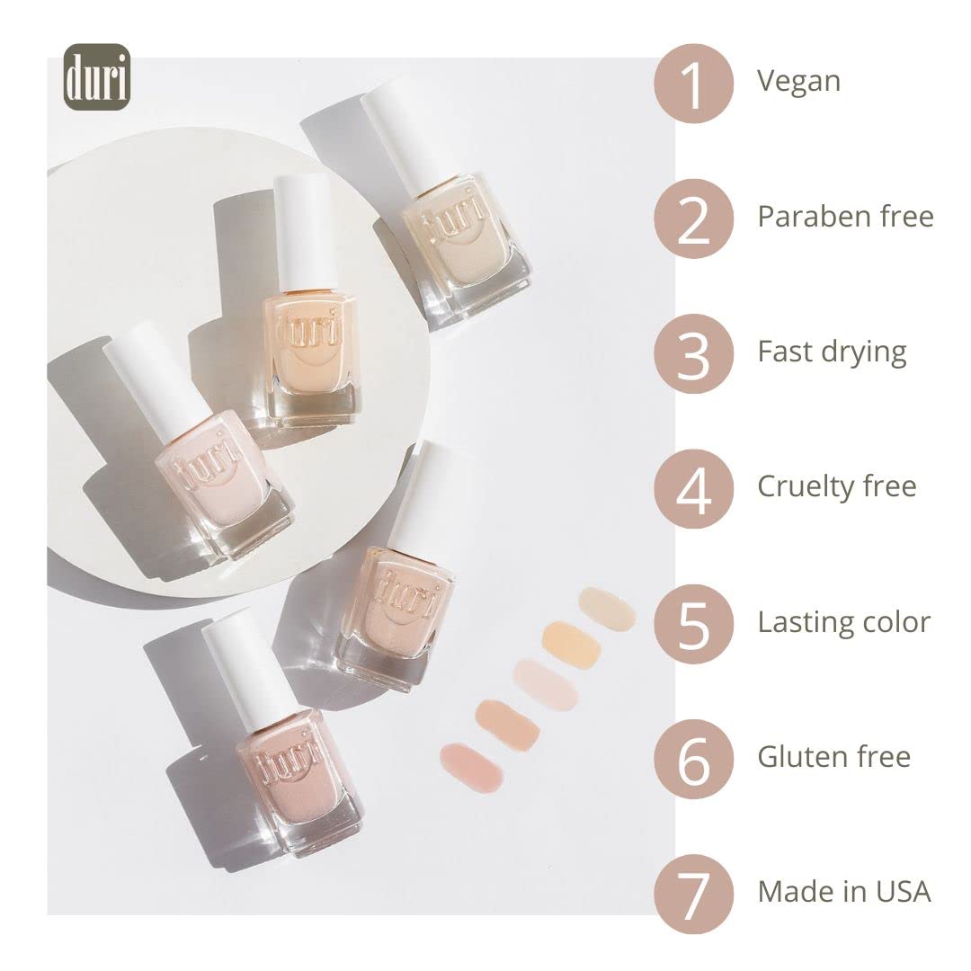duri Nail Polish, GBD-205 WHO'S WHO 3 Piece Set, Light Purple, Purple, Soft Green, Fast Drying, Lasting, Quick Drying, 0.45 Fl O