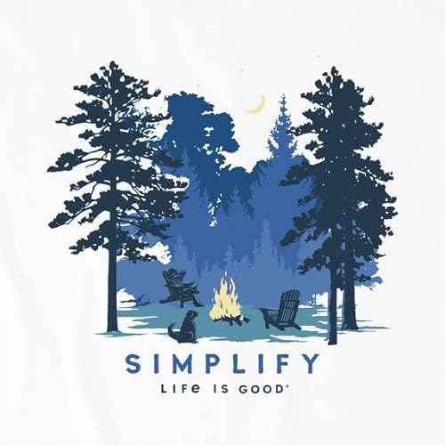 Life is Good Men's Simplify Campfire Long Sleeve Crusher Tee