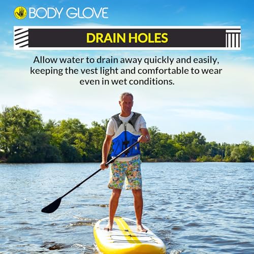 Body Glove Cove Unisex Nylon Fishing Vest - Adult Water Fishing Jacket Vest for Sports Boat Kayak Paddling Use and Safety ...