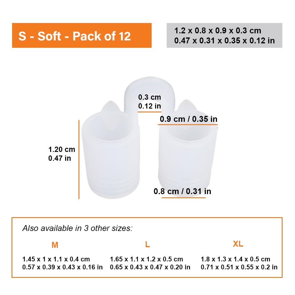 Nose Vent Sinus Relief (Pack of 12 Small Size) Soft Vents - A Simple Solution for Nasal Snorers - Reusable Snoring Device to Enjoy a Peaceful Night's Sleep - by Mobi Lock
