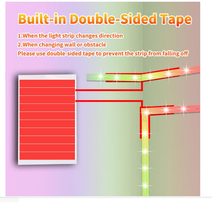 NBBUFF LED Lights for Bedroom 150FT, RGB LED Strip Lights Music Sync, DIY Color Changing LED Light Strip with Remote & App...