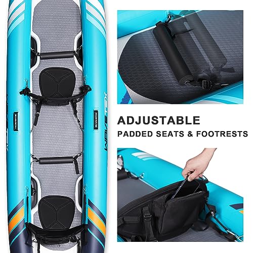 ANNTU Inflatable Kayak, Lightweight and Durable Foldable Kayak, Blow Up Kayak, Kayaks for Adults Paddling on Rivers, Lakes...
