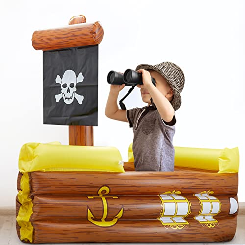 Cunhill Inflatable Pirate Ship Cooler Halloween Inflatable Cooler for Birthday Gasparilla Party Decorations Pool Party Sup...
