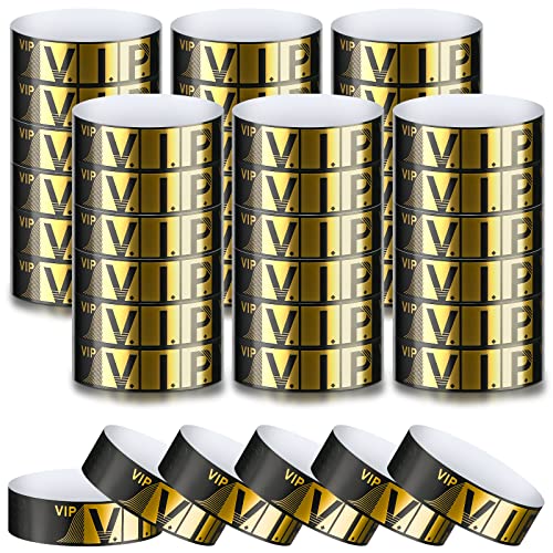 200 Pack VIP Wristbands for Events VIP Bracelets Paper Waterproof Party Wristbands for Events Amusement Parks Concerts Fai...