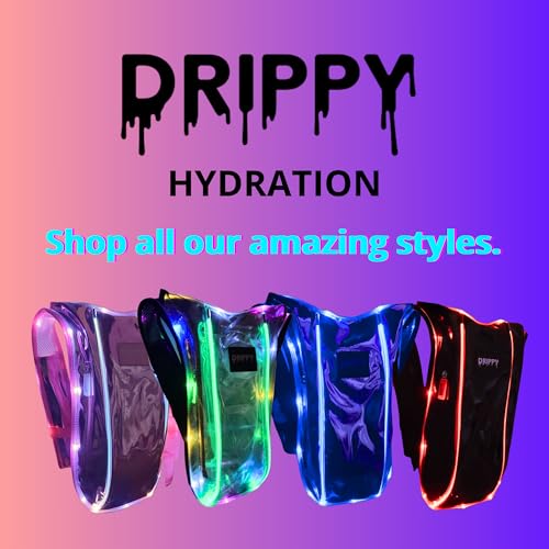 LED Hydropack Rave Hydration Backpack – Festival, Hiking, & Running for Women & Men - 2 Liter Leakproof Bladder – Anti-The...