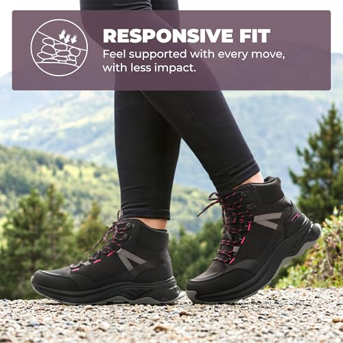NORTIV 8 Women's Hiking Boots Waterproof Lightweight Outdoor Trekking Comfortable Non-Slip Backpacking Camping Ankle Boot ...