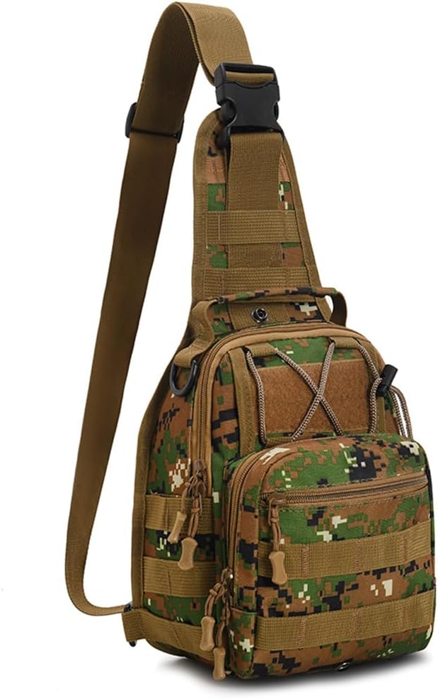 Viriber Tactical Backpack, Waterproof Military Cross-body Molle Sling Shoulder Backpack Chest Bag for Outdoor Every Day Ca...