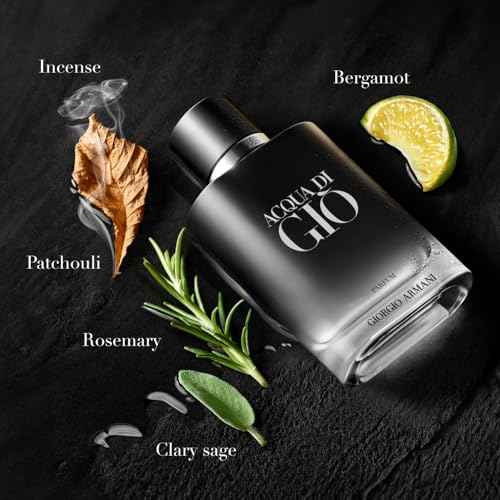 Armani Beauty - Acqua di Gi? - Parfum - Cologne for Men - Fresh & Woody Men¡¯s Fragrance - Bergamot, Ginger, Marine, Geranium, Rosemary, Clary Sage, Patchouli, Incense Notes