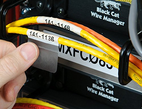 Brady Authentic (M21-750-427) Self-Laminating Wire Wrap for Control and Electrical Panels, Datacom Cable, Black on White- For M210, M210-LAB, M211, BMP21-PLUS and BMP21-LAB Printers, .75" W, 14' L
