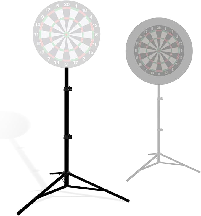 Dartboard Stand, Heavy Duty Portable Dart Board Holder with Adjustable Height (34" to 74"), Dart Board Stand for Adults, S...