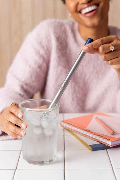 LifeStraw Sip 3-Pack, Reusable Stainless Steel Water Filter Drinking Straw with 3 Carry Cases, Removes Microplastics, Bacteria and Parasites for Travel and Everyday Use