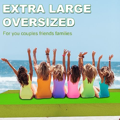SZHLUX Beach Blanket,108" X 84" 1-5 Adults Extra Large Beach Mat, Big & Compact Sand Free Mat Quick Drying for Travel Camp...