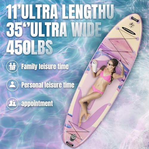 11'6"x35" Inflatable Stand Up Paddle Board 450LBS Weight Capacity Extra Wide Non-Slip Stable Deck Adult SUP,Premium Access...