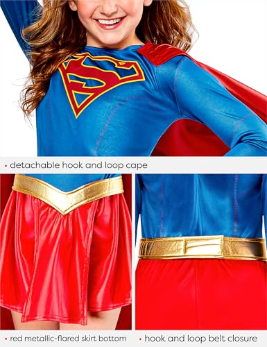 DC Superheroes Supergirl TV Series: Supergirl Costume Dress for Kids by Rubies, Girl's Small