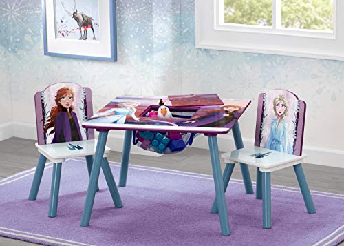 Delta Children Kids Table and Chair Set With Storage (2 Chairs Included) - Ideal for Arts & Crafts, Snack Time, Homeschool...