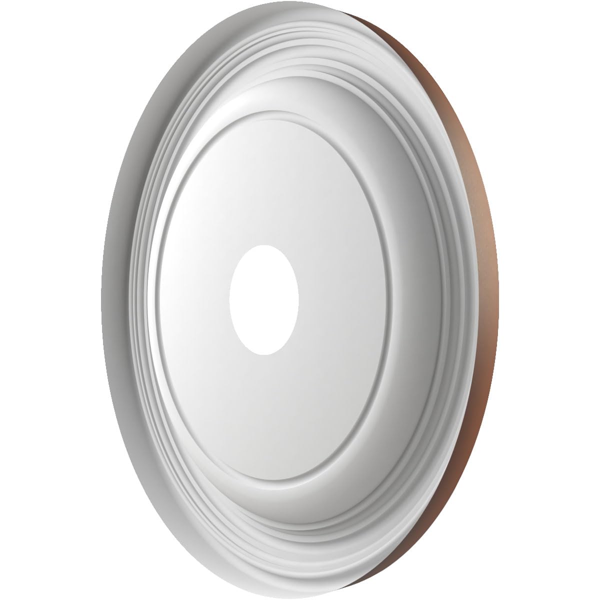 19Od X 3 1/2Id X 1 1/2P Traditional Thermoformed Pvc Ceiling Medallion (Fits Canopies Up To 11 1/2), Universal Aged Metallic Rus