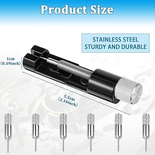 OYWGRICH 2 Pack Watch Link Removal Kit, Watch Repair Tool for Bracelet Adjustment and Replacement, Pin Remover for Sizing ...