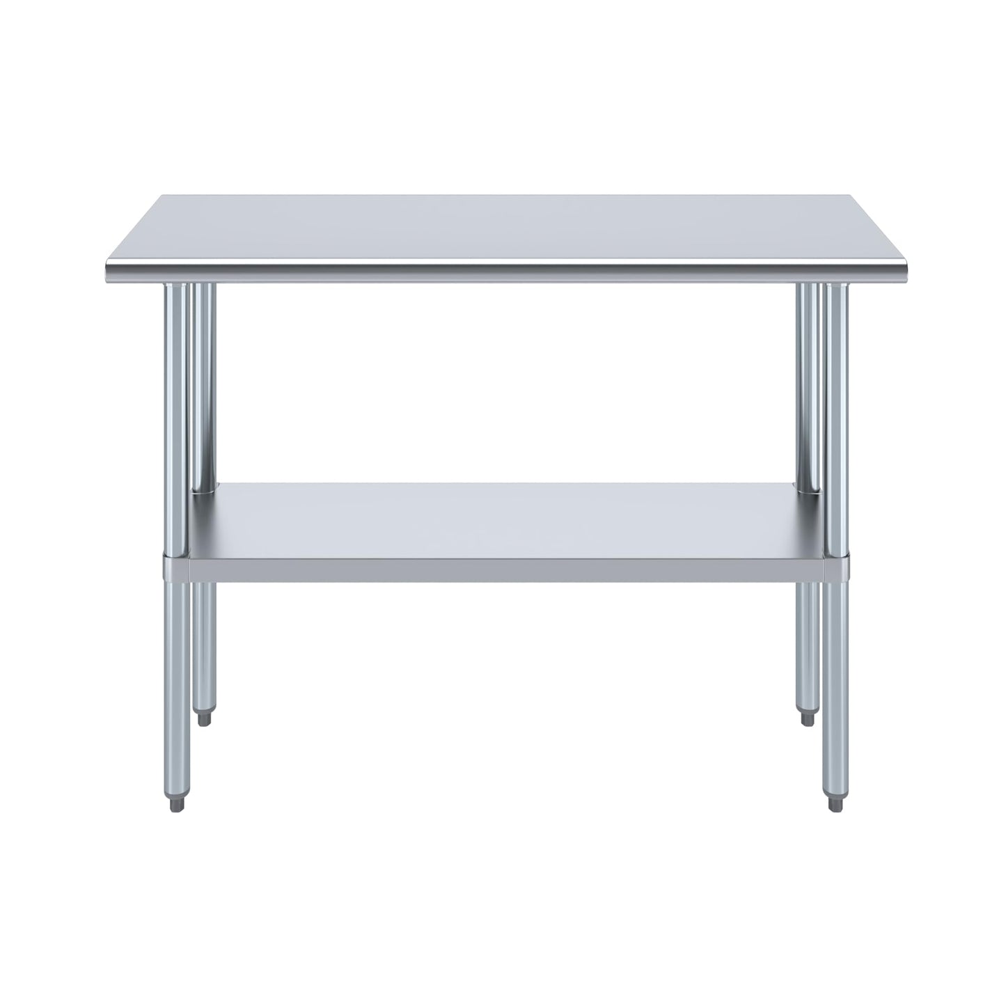 AmGood 16 in. x 48 in. Stainless Steel Work Table | Metal Kitchen Food Prep Table | NSF