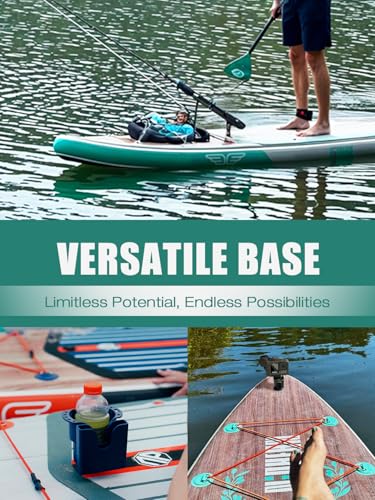 Niphean (Extra Large) Inflatable Paddle Board, SUP for 2+1 People/Family 500lbs Capacity Stand Up Paddle Board with SUP Ac...