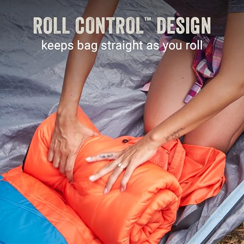 Coleman Kompact 20°F/30°F/40°F Sleeping Bag, Cool-Weather Adult Sleeping Bag with Heat Retention, Stuff Sack, & Snag-Free ...