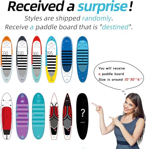 Bifanuo Inflatable Stand Up Paddle Board with SUP Accessories & Backpack. Paddle Boards for Adults. Non-Slip Deck, Wide St...
