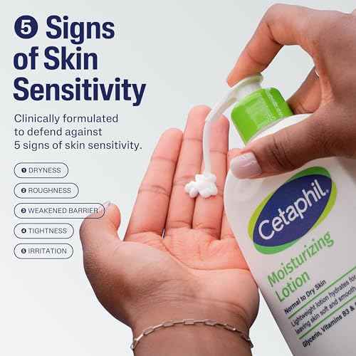 Cetaphil Face & Body Moisturizer, Hydrating Moisturizing Lotion for All Skin Types, Suitable for Sensitive Skin, NEW 20 oz, Fragrance Free, Hypoallergenic, Non-Comedogenic