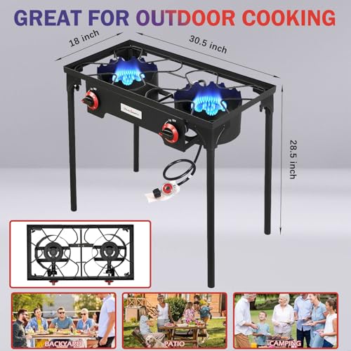 Vivicreate High Pressure Propane Gas Regulator 20 PSIG Outdoor Camping BBQ Grill Stove Burner Estufas de Gas para Cocinar ...