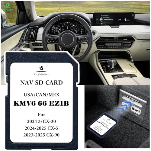 Updated Navigation SD Card | GPS Map Card Compatible with CX 5(2024-2025), CX 30/3(2024), CX 90(2023-2025) | USA/CAN/MEX Maps