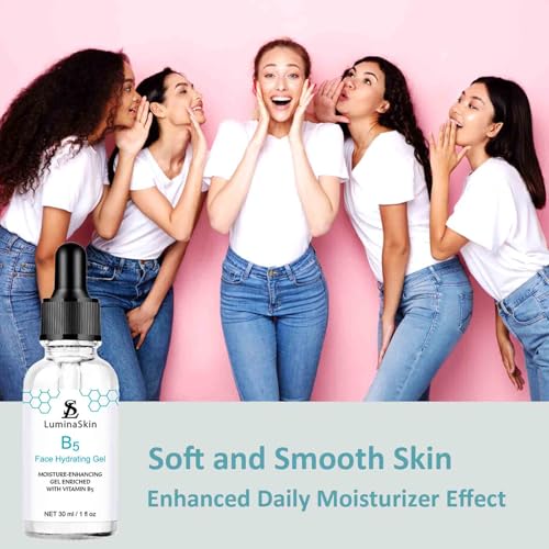 LuminaSkin Hydrating Vitamin B5 Gel Skin Moisture-Enhancing Gel, Hyalu B5 Pure Hyaluronic Acid Serum for Face, with Vitami...