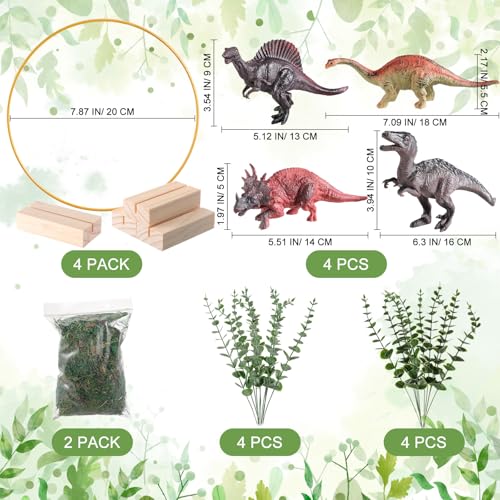 VioraWhite 4 Set Dinosaur Party Decorations Dinosaur Birthday Decorations Dinosaur Centerpieces for Birthday Party Table C...