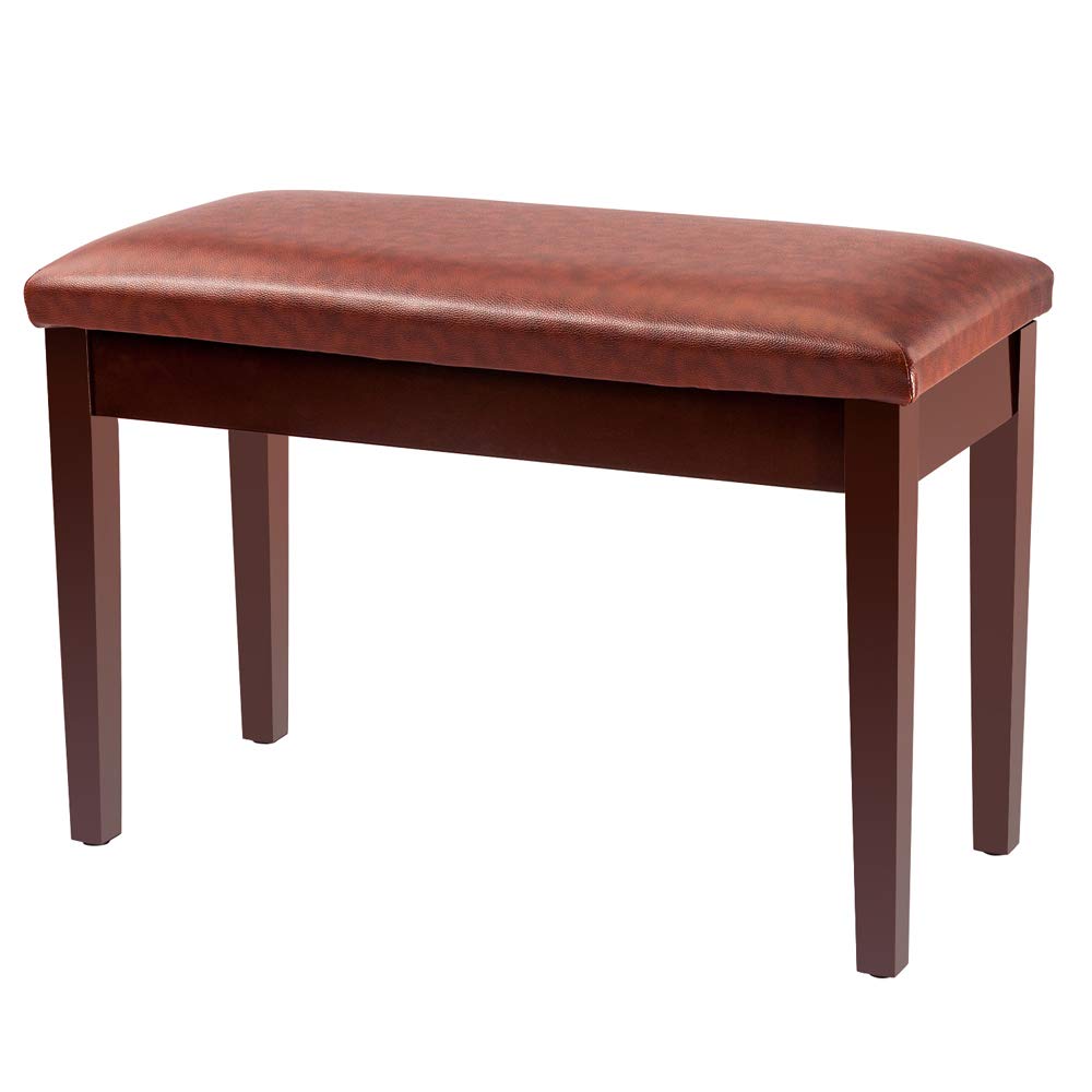 Bonnlo Duet Piano Bench with Storage Compartment and Thick Cushion Hinged top Artist Duet Seat