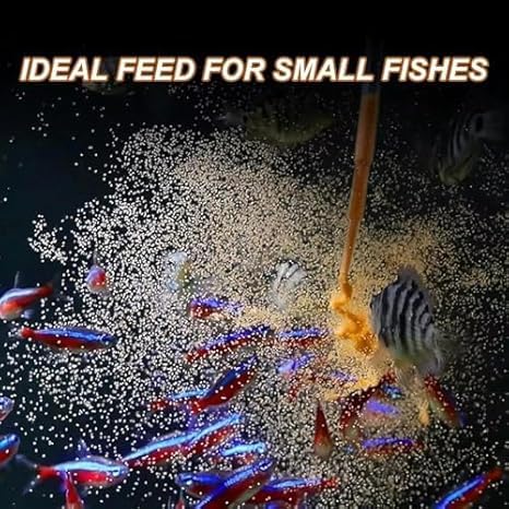 Brine Shrimp Eggs Fish Food - Sea Monkey Eggs 90% Hatch Rate Aquatic Foods for Freshwater & Saltwater Fish, Shrimp, Fry (0.7oz)
