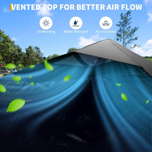 GarveeLife 10x20 Pop Up Canopy Tent, One Push Setup, Easy Setup Instant Outdoor Canopy with Vent and Wheeled Bag, 4 Sandba...