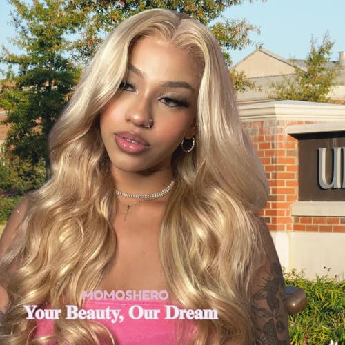 27/613 Blonde Highlight Bundle Human Hair Body Wave 24 Inch, 13A #F27/613 Highlight Blonde Human Hair Single Wavy Bundle Body Wave Soft Healthy 100% Unprocessed Virgin Hair Weave Extensions