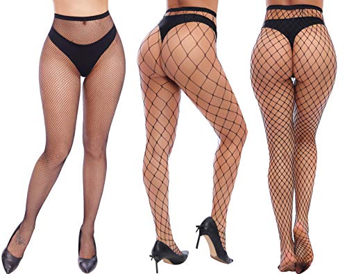 Charmnight Womens High Waist Tights Fishnet Stockings Thigh High Pantyhose