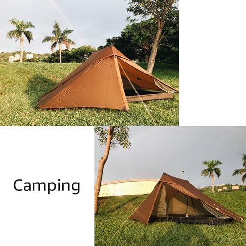 3FULGEAR Lanshan 2 Pro Tent 2 Person Ultralight Camping Tent, 3/4 Season Professional 20D Silnylon Rodless Tent for Campin...
