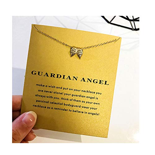 Baydurcan Friendship Angle Wing Necklace with Message Card Gift Card (angle wing)