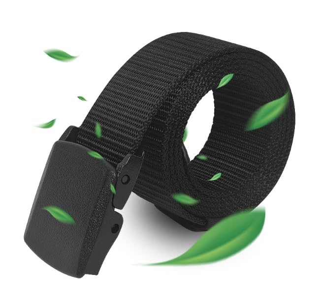 Men's Tactical Belt, Military Hiking Rigger 1.5" Nylon Web Work Belt Webbing Riggers Web Belt Heavy-Duty
