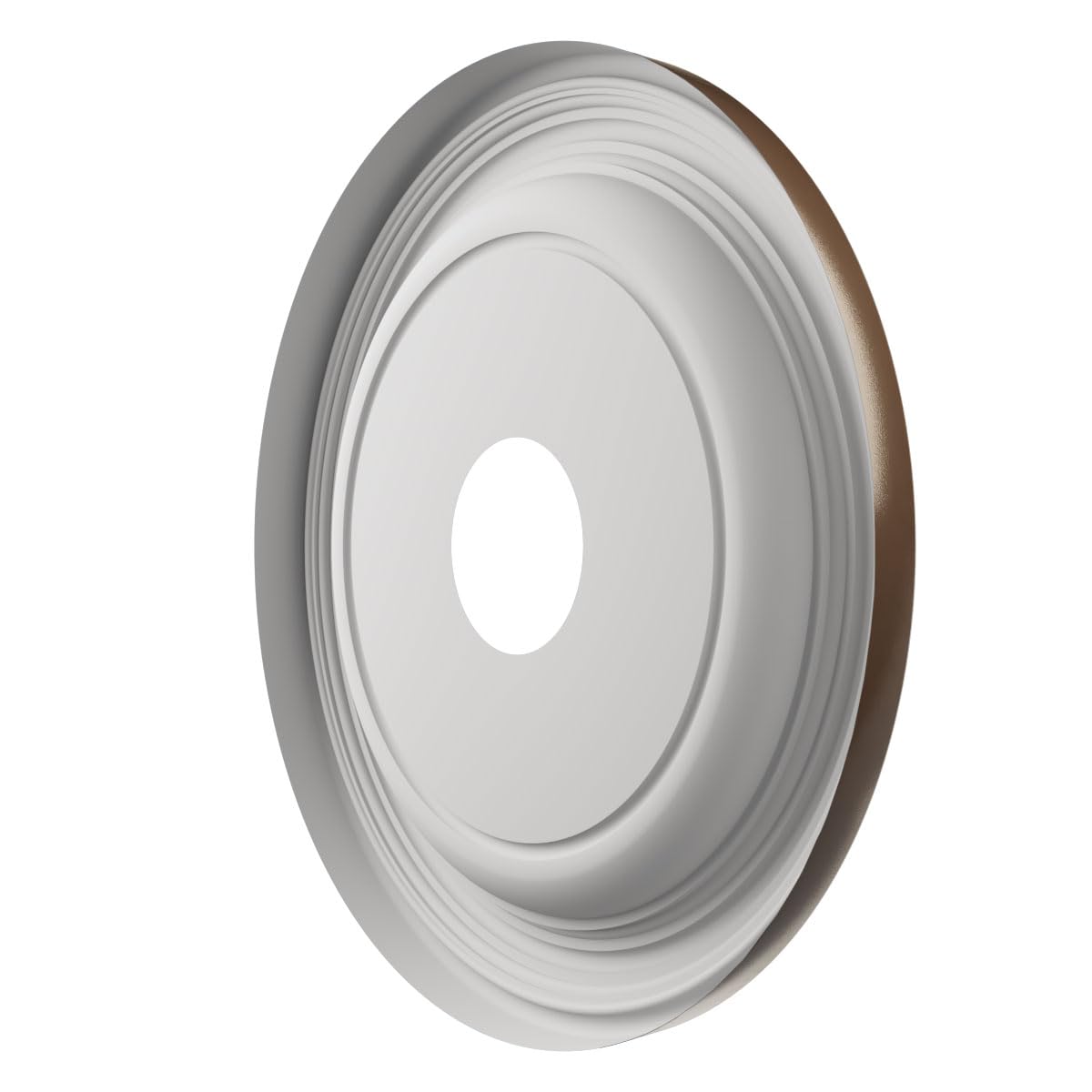Ekena Millwork 16Od X 3 1/2Id X 1 3/8P Traditional Thermoformed Pvc Ceiling Medallion (Fits Canopies Up To 9 1/2), Metallic Copp
