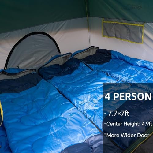 LOYEAHCAMP Tents 4 Person Camping Tent, Easy Setup Waterproof Family Tents for Camping, Portable Dome Tent for Outdoor Cam...