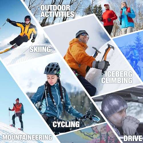 Winter Ski Gloves for Men and Women,Upgraded Windproof Cold Weather Thermal with Touchscreen Fingers for Outdoor Sports
