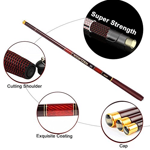 Goture//Telescopic Tenkara Fishing Rod Kit//Ultralight Travel Fishing Rod,Portable Collapsible Bass Crappie Rod, Carbon Fi...