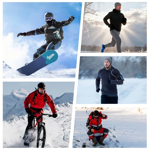 Men's Thermal Compression Pants Fleece Lined Sports Tights Athletic Leggings Cold Weather Baselayer Winter Gear Black