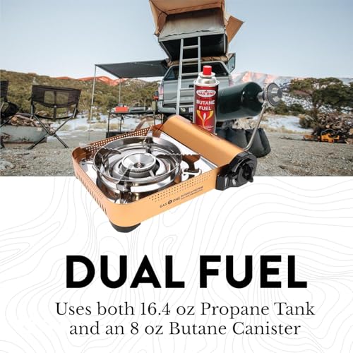 Gas ONE GS-4000P - Camp Stove - Premium Propane or Butane Stove with Convenient Carrying Case - Patented - Great for Camp ...